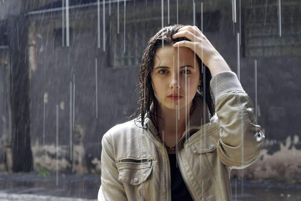 Photo In The Rain Portrait Of A Women