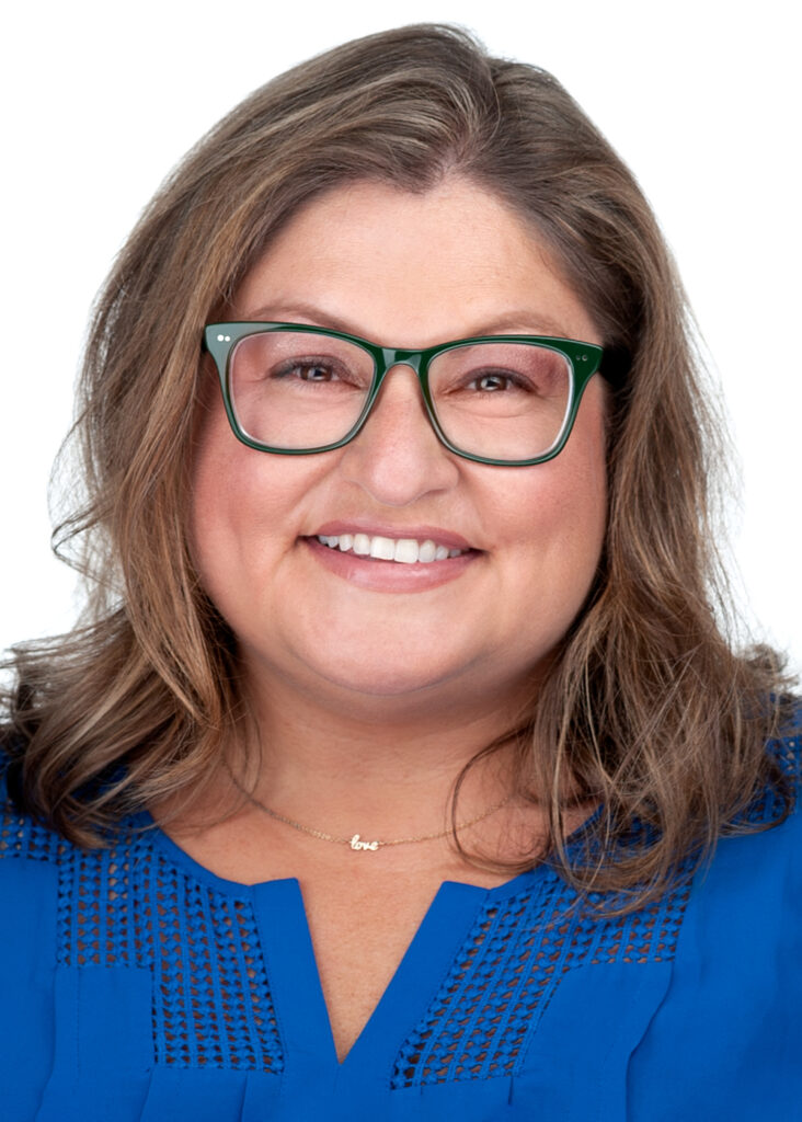 a women wearing blue shirt 